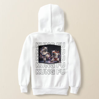 Camiseta Gráficos Épicos de Kung Fu com Gatinhos Siameses