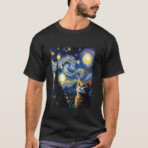 Camiseta Gráficos Inspirados em Van Gogh para Amantes de Ga