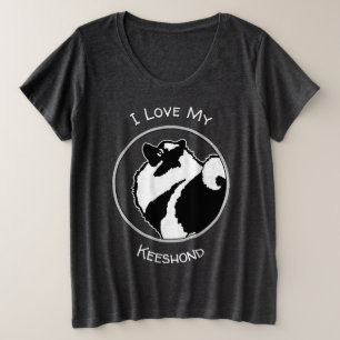 Camiseta Gráficos Keeshond - Arte de Cachorro Original
