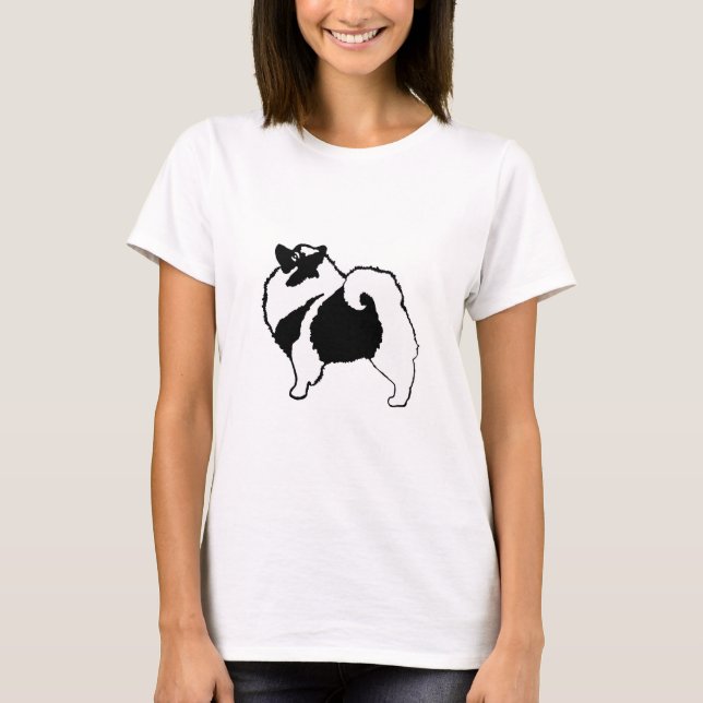 Camiseta Gráficos Keeshond - Arte de Cachorro Original (Frente)
