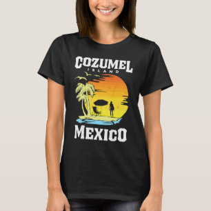 Camiseta Gráficos Retro Cool Distressed das Praias de Cozum