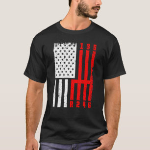 Camiseta Gráficos Retro de Carro Mecânico de Veículos Técni