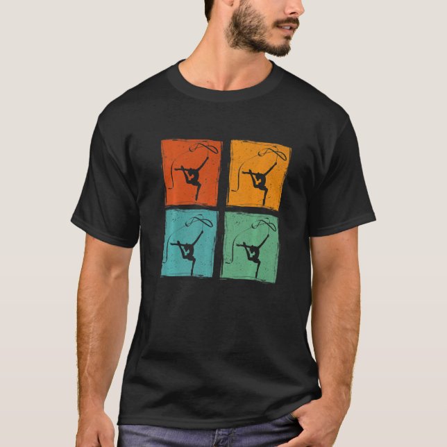 Camiseta Gráficos Retro Ginásio Ginástica Acrobata Acrobáti (Frente)