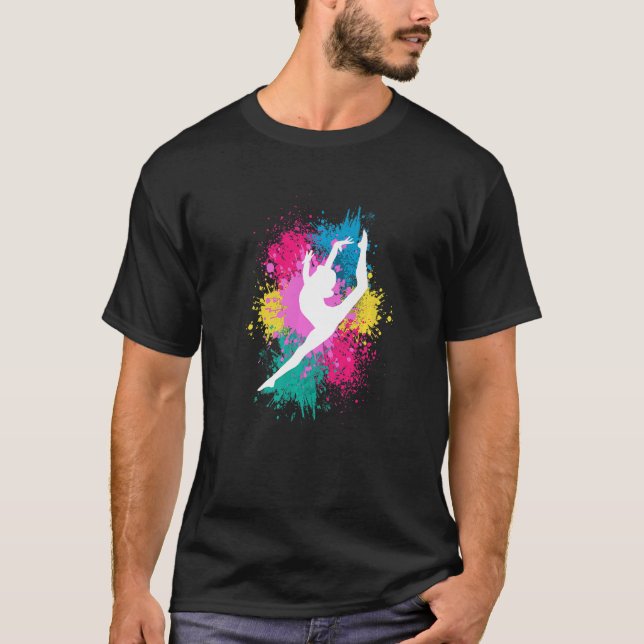 Camiseta Gráficos Retro Ginásio Ginástica Acrobata Acrobáti (Frente)