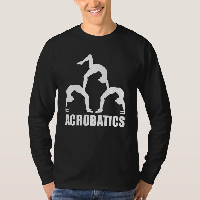 Camiseta Gráficos Retro Ginásio Ginástica Acrobata Acrobáti (Frente)