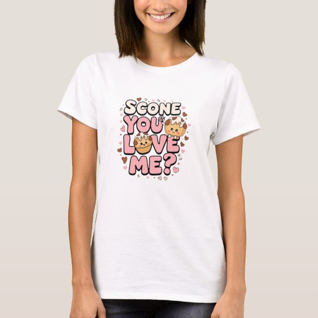 Camiseta Gráficos Scone Adoráveis para Ventiladores de Baia (Frente)