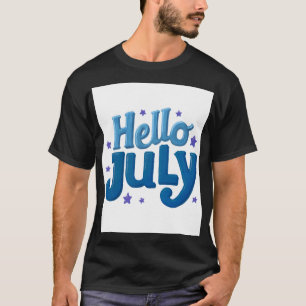 Camiseta Grafismo de Letreiro de Verão Azul para Camisetas,