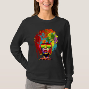 Camiseta Grafite Afro Splatter Black Woman Melanin Black H