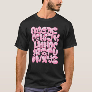 Camiseta Grafite alfabético ABCs retornando a Scho