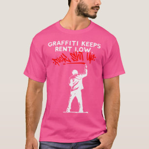 Camiseta Grafite Continua Alugar Baixo Marcação Urbana Art 