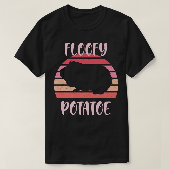 Camiseta Grafite De Batata Fluffy De Batata Negra (Frente do Design)