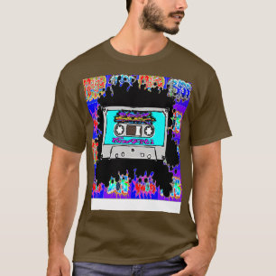 Camiseta grafite de cassete azul épico