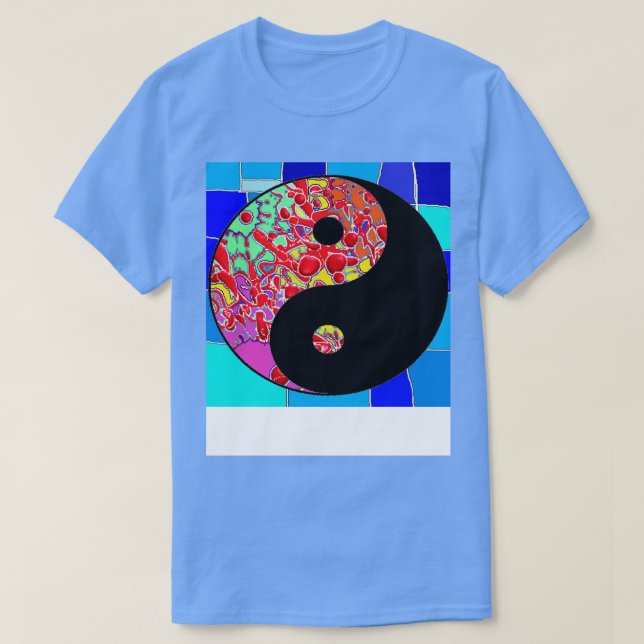 Camiseta grafite de equilíbrio yin yang (Frente do Design)
