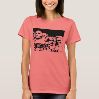 Camiseta grafite de montagem rushmore