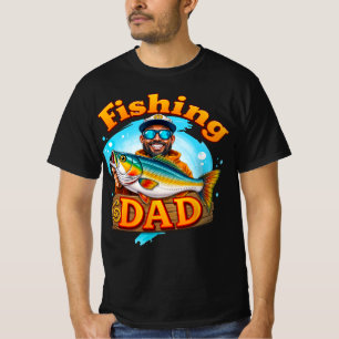 Camiseta Grafite de peixe Pai de pesca