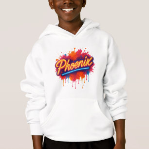 Camiseta Grafite de Phoenix Neon - Brilho de Arte na Rua Re