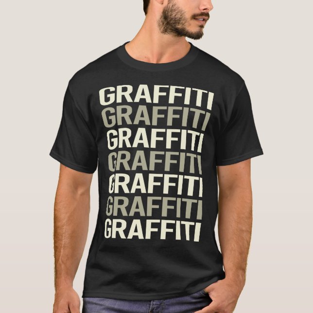 Camiseta Grafite de Texto Branco (Frente)