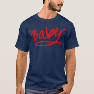 Camiseta Grafite de Tipografia da Cauda do Cavalo do Bebê