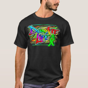Camiseta Grafite Estilo Dádiva de Órgãos Consciência e 