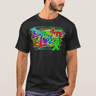 Camiseta Grafite Estilo Dádiva de Órgãos Consciência e Orgã