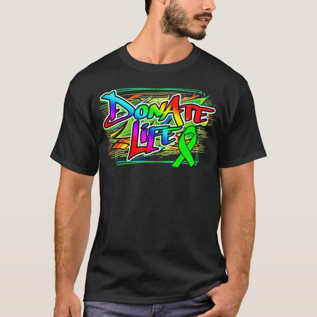 Camiseta Grafite Estilo Dádiva de Órgãos Consciência e Orgã (Frente)