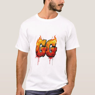 Camiseta 🔥 Grafite Estilo "GG" Flamejante