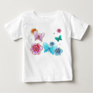 Camiseta Grafite Flutterby com Jeweled para BABY