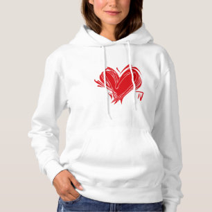 Camiseta "Grafite Heart Crop Hoodie - Declaração de Amor Ed