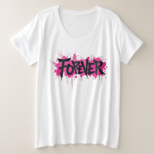 Camiseta Grafite rosa quente "FOREVER"