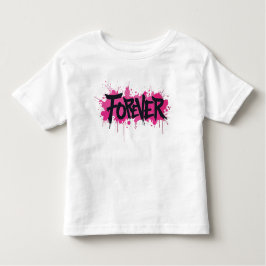 Camiseta Grafite rosa quente "FOREVER"