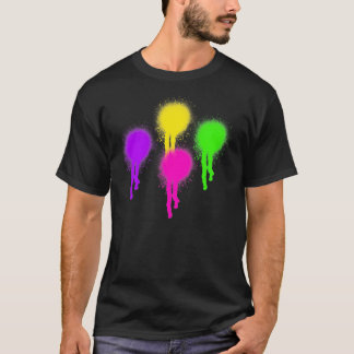 Camiseta Grafite Spray Paint Splatters Coloridos