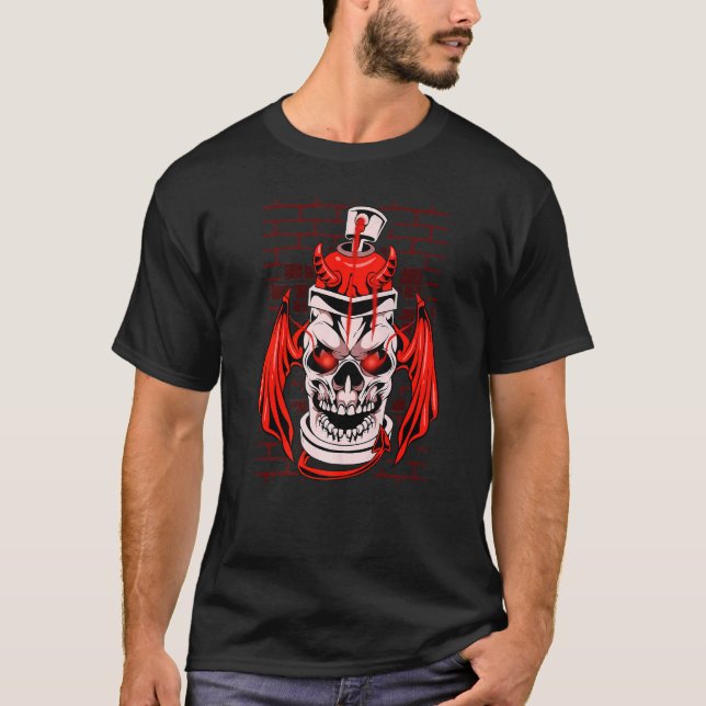 Camiseta Grafite Spray Paint Urban Street Devil (Frente)