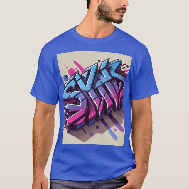Camiseta Grafite Urbano 3D - Design de Camisa-D (Frente)