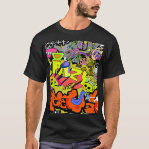 Camiseta Grafite Urbano: Muro de Arte Vintage