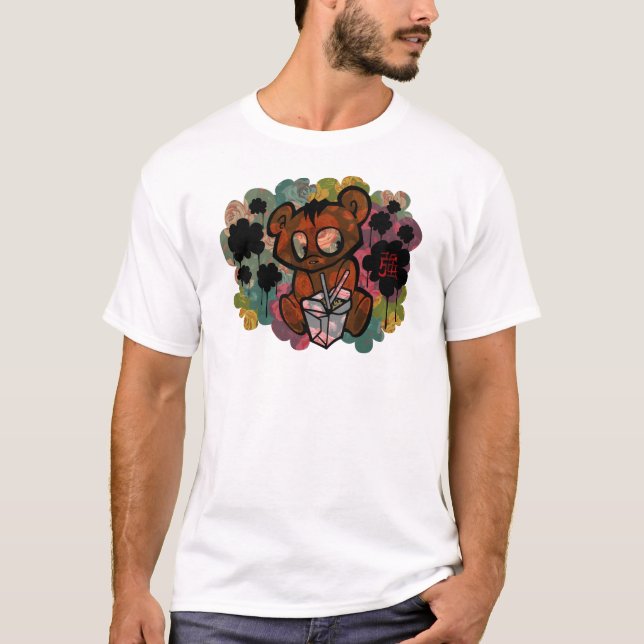 Camiseta Grafites inspirados japoneses do urso - Desig (Frente)