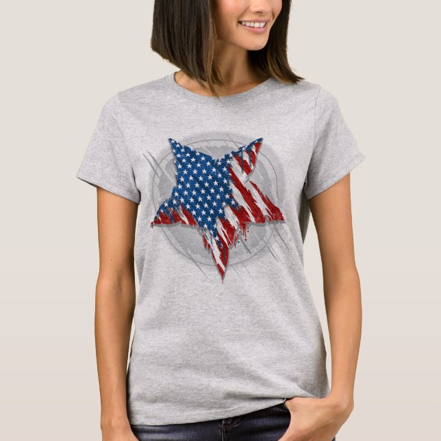 Camiseta Grafitti American Flag Star (Frente)