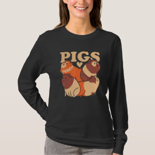 Camiseta Grágico de Porcos Empilhados Dono de Porquinho da