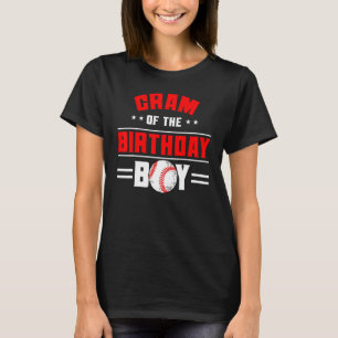 Camiseta Grama Da Família Tema De Beisebol Do Aniversário B