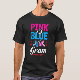 Camiseta Grama Rosa ou Azul ama Você Festa de Revelação de 