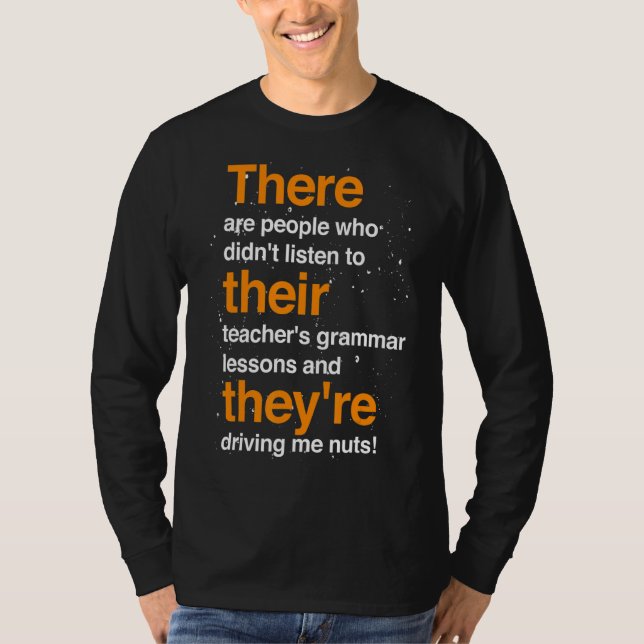 Camiseta Gramática Lições Professora Gramática Correta Gram (Frente)