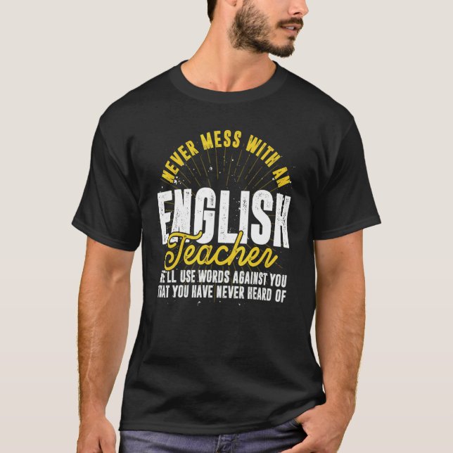 Camiseta Gramática Polícia de Gramática Professora Inglês O (Frente)