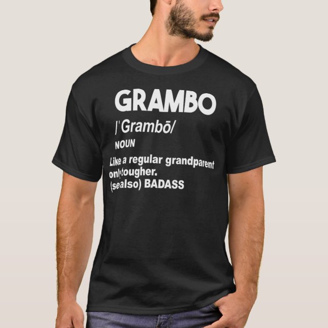 Camiseta Grambo Tough Badass Avó ou vovô Não Mess (Frente)