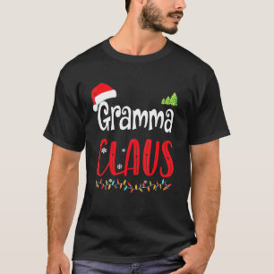 Camiseta Gramma Claus Correspondendo Pijama de Natal Da Fam