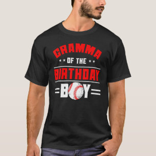 Camiseta Gramma Da Família Tema De Beisebol Do Aniversário