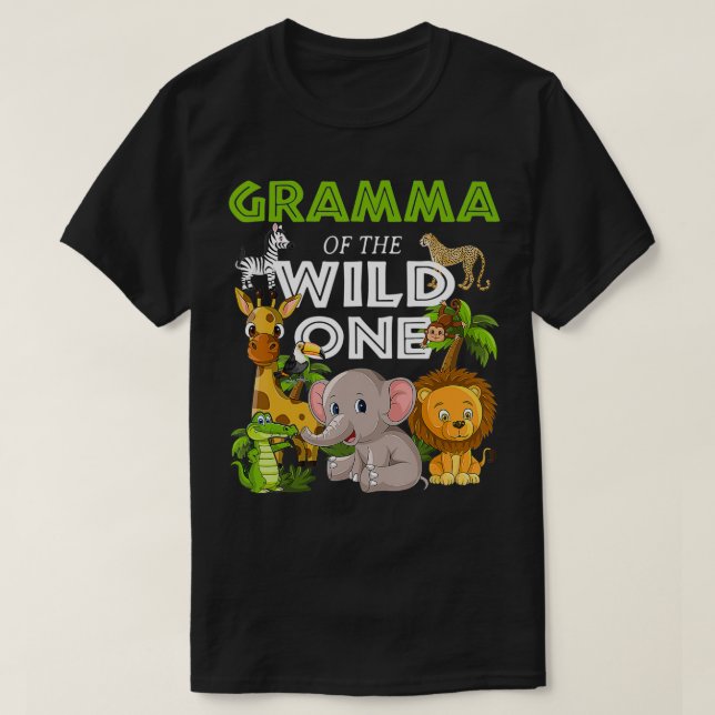 Camiseta Gramma da Selva Safari, um Jardim Zoológico Selvag (Frente do Design)