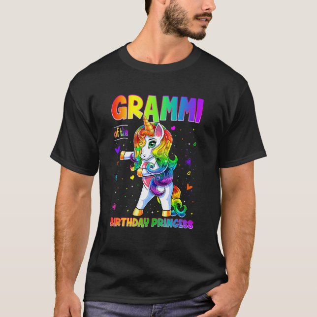 Camiseta Grammi Da Princesa De Aniversário, Unic Flossing (Frente)