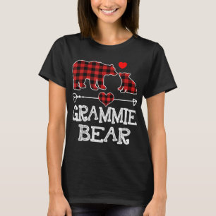 Camiseta Grammie Bear Natal Pajama Xadrez Vermelha Buffalo 