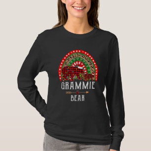Camiseta Grammie Bear Natal Rainbow Leopard Family Chri