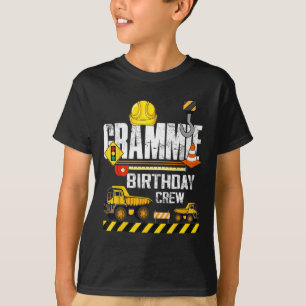 Camiseta Grammie Birthday Crew Construction Excavator Party