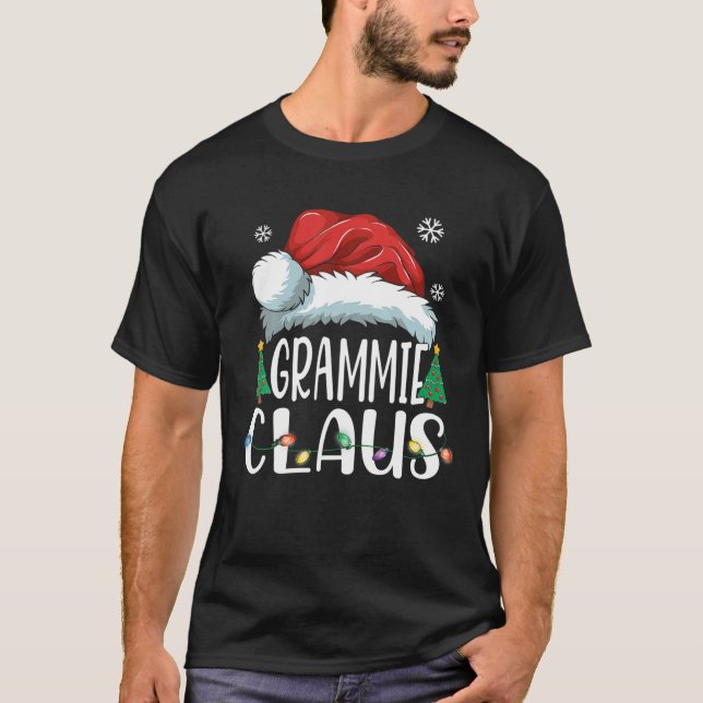 Camiseta Grammie Claus, Família Pajama de Natal - Correspon (Frente)